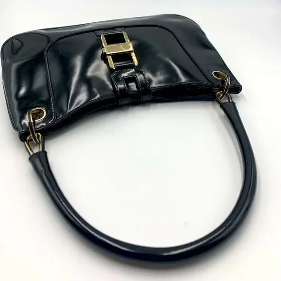 Auth Vtg GUCCI Black Patent Leather Jackie Bag - Picture 5 of 16